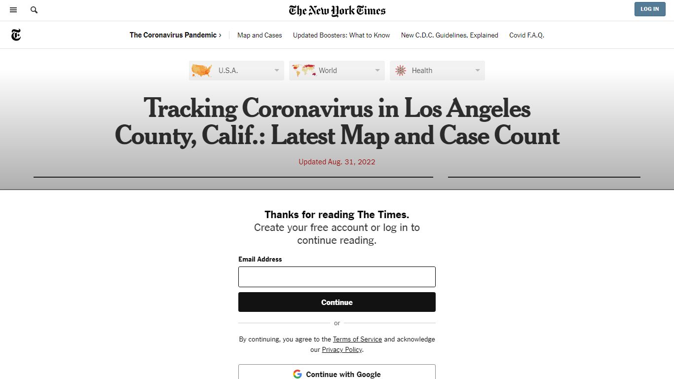 Los Angeles County, California Covid Case and Risk Tracker